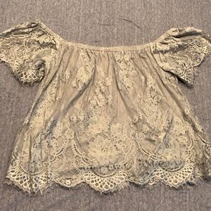Off the shoulder lace top